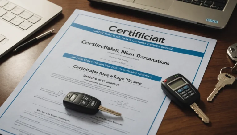 certificat de non gage