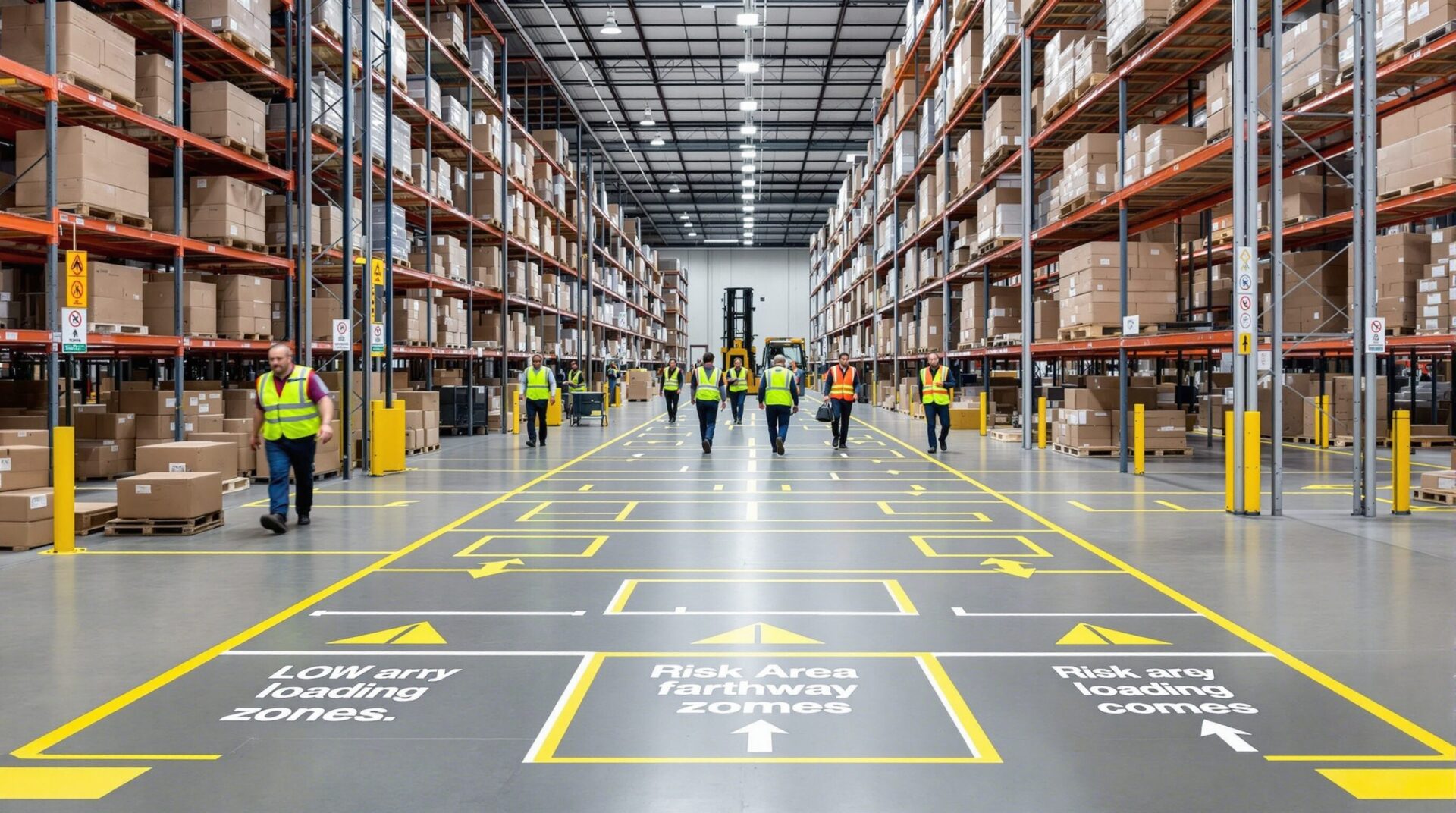 Règles de sécurité en entrepôt : signalisation des zones à risque