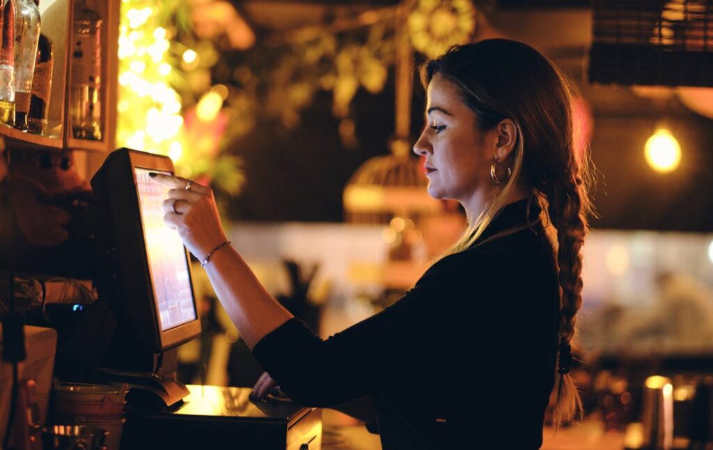 commerce caisse enregistreuse tactile